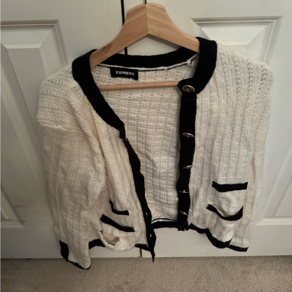 Express button up sweater